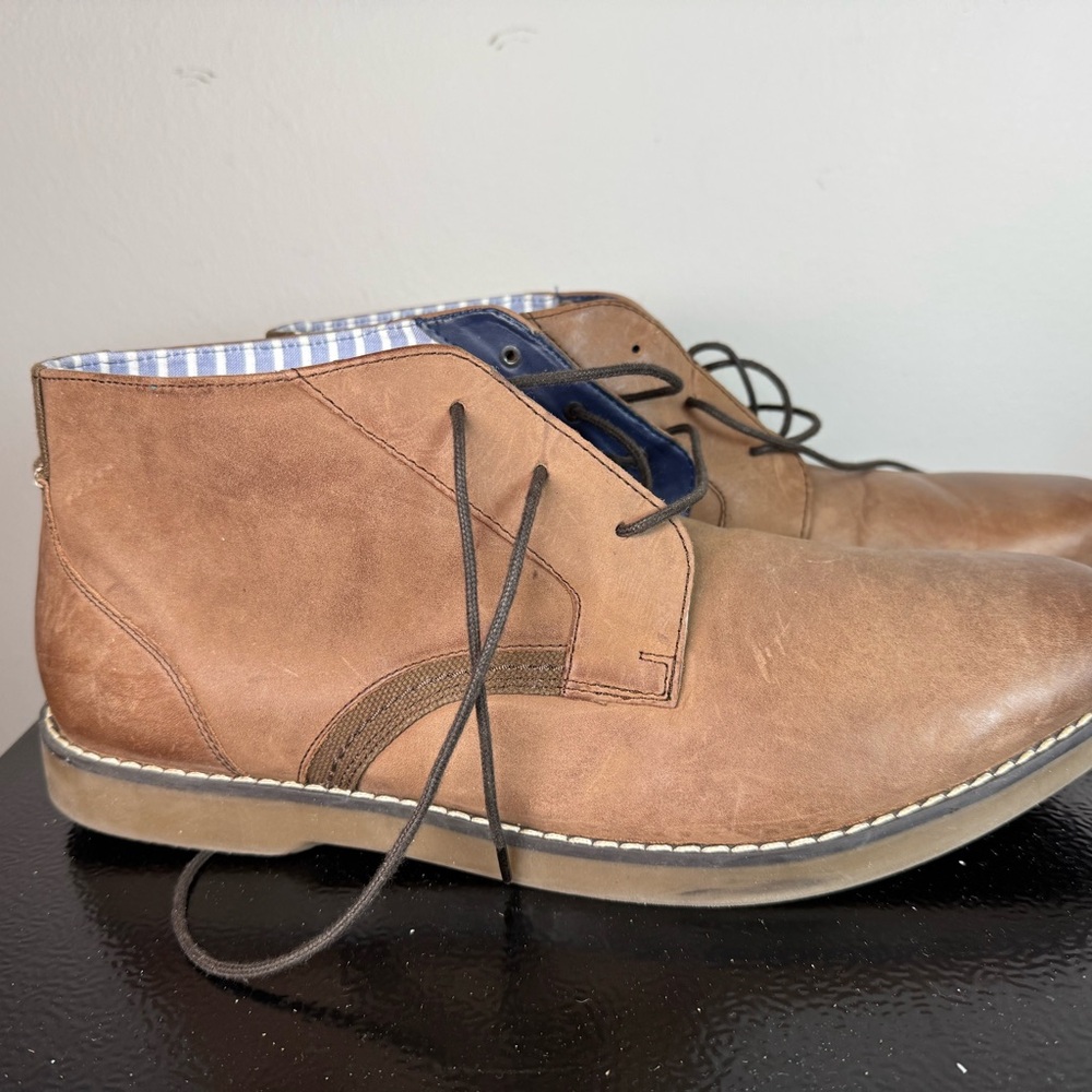 Men's Sperry Top-Sider Newman Chukka Brown Leather Lace Up Ankle Boots Size 13